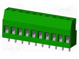 Connector: PCB terminal block; terminal; angled; Plating: tinned