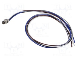 Connector: M8; socket; male; PIN: 5; 0.34mm2; 30V; 3A; IP67; 500mm