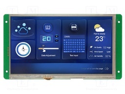 Display: TFT; 7"; 1024x600; Illumin: LED; 16MBFLASH; RGB; 250cd/m2