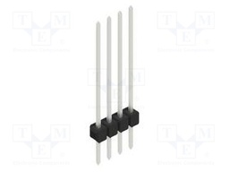Connector: pin strips; pin header; male; PIN: 4; 2.54mm; THT; 1x4