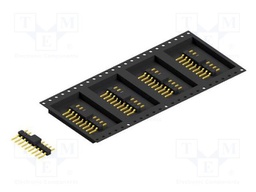 Connector: pin strips; pin header; male; PIN: 9; 2.54mm; SMT; 1x9