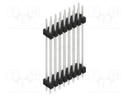 Connector: pin strips; pin header; male; PIN: 16; 2.54mm; THT; 2x8