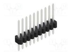 Connector: pin strips; pin header; male; PIN: 10; 1.27mm; THT; 1x10