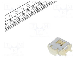 Microswitch TACT; SPST-NO; Pos: 2; 0.05A/12VDC; SMT; none; 2.2N