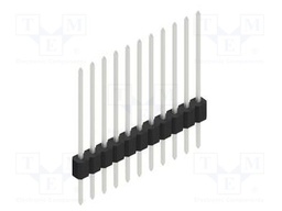 Connector: pin strips; pin header; male; PIN: 11; 1.27mm; THT; 1x11