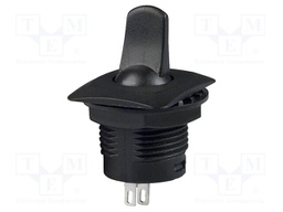 ROCKER; SPST-NO; Pos: 2; ON-OFF; 3A/250VAC; black; none; Body: black
