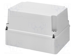 Enclosure: junction box; wall mount; plastic; grey
