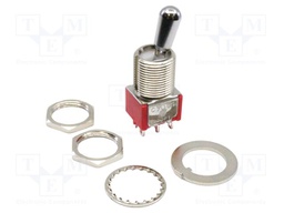 Switch: toggle; Pos: 2; DPDT; ON-ON; 2A/250VAC; 5A/28VDC; -30÷85°C