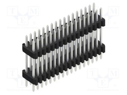 Connector: pin strips; pin header; male; PIN: 34; 1.27mm; THT; 2x17