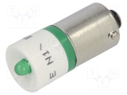 Indicator: LED; BA9S,T10; green; plastic; 24VAC; 24VDC; -20÷60°C