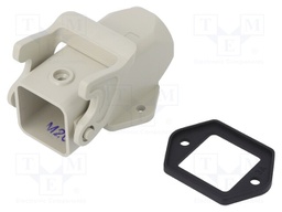Enclosure: for HDC connectors; size D3A; with latch; straight