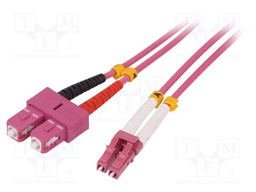 Connector: fiber optic; patchcord; multi mode duplex (MM); LC,SC