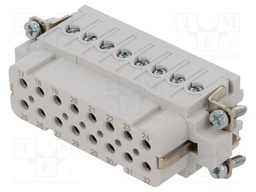 Connector: HDC; contact insert; female; C146; PIN: 16; 16+PE; 14A