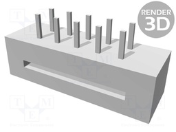 IDC transition; PIN: 10; IDC,THT; for ribbon cable; 1.27mm