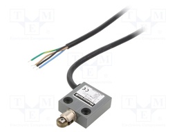 Limit switch; oblong metal roller Ø12,4mm; SPDT; 5A; max.240VAC