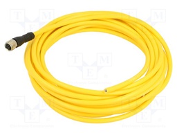 Connection lead; PIN: 4; 5m; plug; female; Type: straight; Thread: M8