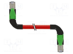 Patch cord; RJ45 right angled plug,both sides; 5; stranded; Cu