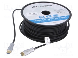 Cable; HDMI 2.0; HDMI plug,both sides; PVC; Len: 50m; black