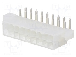 Socket; wire-board; male; Mini-Fit Jr; 4.2mm; PIN: 18; THT; holders