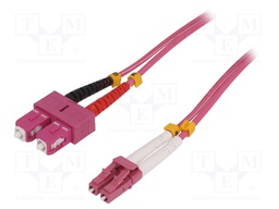 Connector: fiber optic; patchcord; multi mode duplex (MM); LC,SC