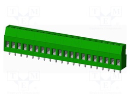 Connector: PCB terminal block; terminal; angled; Plating: tinned