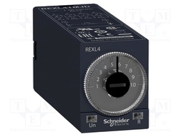 Time Delay Relay, 0.1 s, 100 h, Zelio REXL Series, 4PDT, 5 A