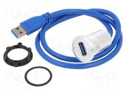 Adapter cable; USB A socket,USB A plug; USB 3.0; Len: 0.6m