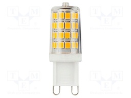LED lamp; neutral white; G9; 220÷240VAC; 300lm; P: 3W; 300°; 4000K