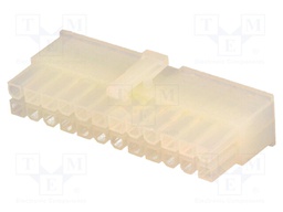 Plug; wire-wire/PCB; female; N42W; 4.2mm; PIN: 24; w/o contacts