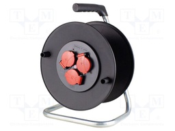 Cable reel; with socket,with brake,with flap,rolled; Sockets: 3