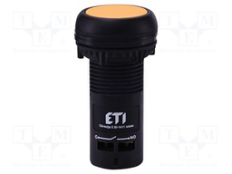 Switch: push-button; 22mm; NO; yellow; IP65; flat; E; Pos: 2; Ø22.5mm