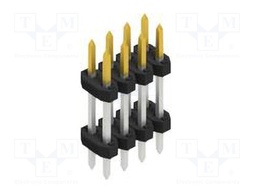 Connector: pin strips; pin header; male; PIN: 8; 2mm; THT; 2x4; 100V
