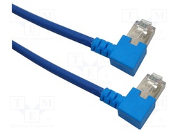 Patch cord; F/UTP; Cat: 6; RJ45 left angled plug,both sides; Cu