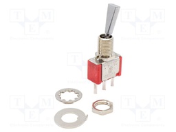 Switch: toggle; Pos: 2; SPDT; ON-ON; 2A/250VAC; 5A/28VDC; -30÷85°C