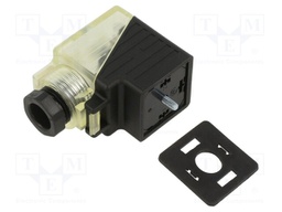Connector: valve connector; plug; form A; 18mm; female; PIN: 3; 24V