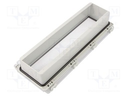Inspection windows; polycarbonate; 257x108x47mm; IP65