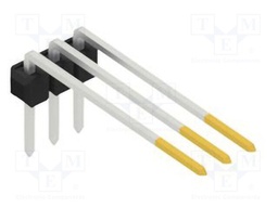 Connector: pin strips; pin header; male; PIN: 3; 2.54mm; THT; 1x3