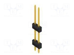 Connector: pin strips; pin header; male; PIN: 2; 2.54mm; THT; 2x1