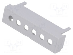Terminals cover; grey; 7.65mm; Holes no: 6