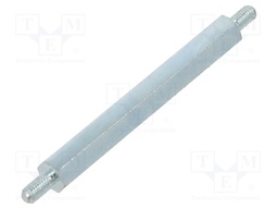 Screwed spacer sleeve; 45mm; Ext.thread: M3; hexagonal; steel