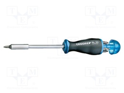 Screwdriver: standard; Phillips,Pozidriv®,slot; 1/4"