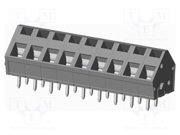 Connector: PCB terminal block; terminal; angled 45°; on PCBs