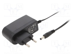 Power supply: switched-mode; constant voltage; 6VDC; 1A; 6W; plug