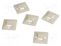 Holder; self-adhesive; ABS; natural; Tie width: max.9.1mm; L: 24mm