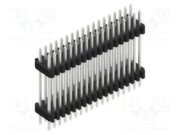 Connector: pin strips; pin header; male; PIN: 36; 1.27mm; THT; 2x18