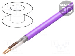 Wire; CAN bus; 1x2x0,75mm2; stranded; Cu; tinned copper braid; PVC