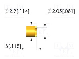 Sleeve for test probe; brass; DS-102; Features: magnetic; L: 3mm