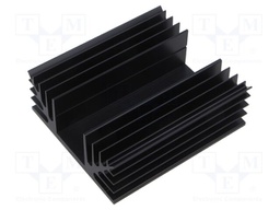 Heatsink: extruded; grilled; TO3; black; L: 100mm; W: 88mm; H: 35mm