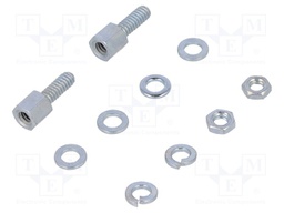 Set of screws for D-Sub; Thread len: 7.93mm; Thread: UNC4-40