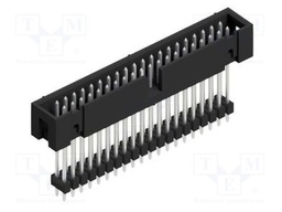 Connector: pin strips; pin header; male; PIN: 40; 2.54mm; THT; 2x20